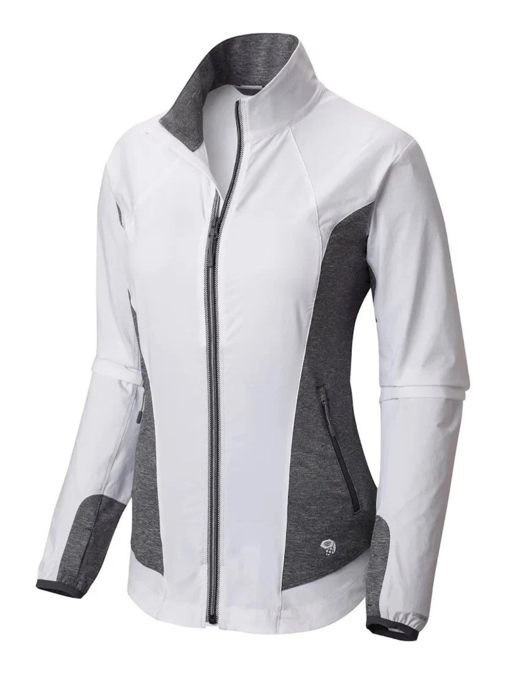 Mountain Hardwear Mighty Power Hybrid Jacket M White Gray Lightweight Full Zip